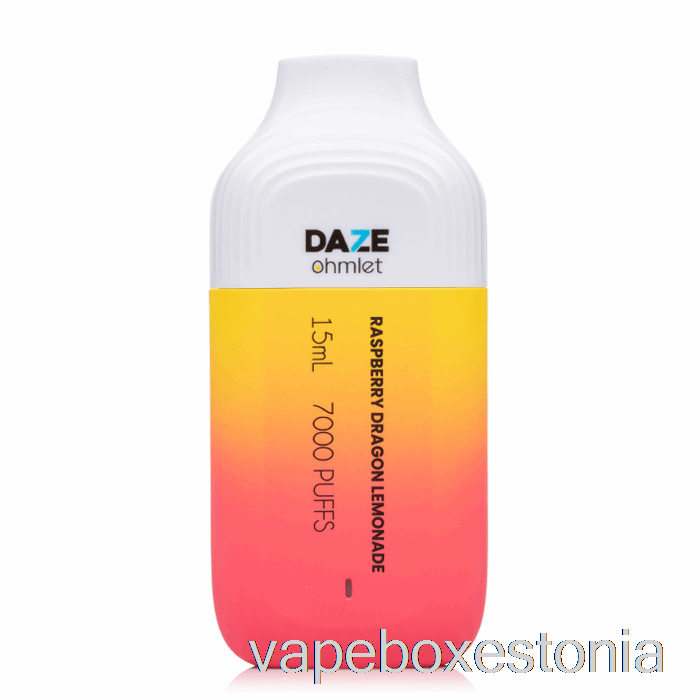 Vape Box Estonia 7 Daze Ohmlet 7000 ühekordne Vaarika Draakoni Limonaad